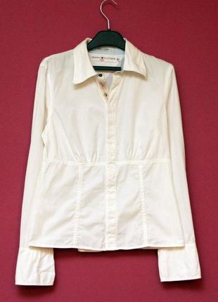 Tommy hilfiger рр s-m сорочка з бавовни на заклепках