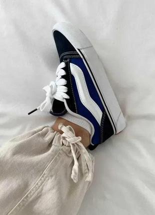 Кеды синие vans knu-skool navy white7 фото