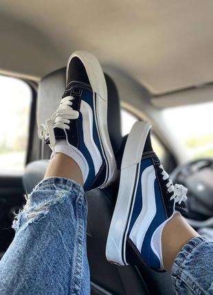 Кеды синие vans knu-skool navy white5 фото