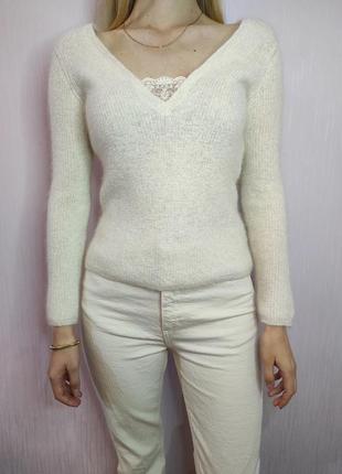 Sezane свитер оригинал, джемпер, топ, кофта, кофточка, блуза мохер, альпака оригинал италия