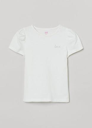 Футболка для девочки h&m 110-116см, 4-6роков, футболка детская