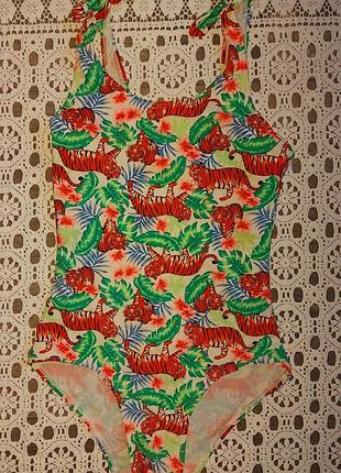 Слитный купальник тигры на 10-11роков