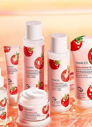 Подарочный набор с гиалуроновой кислотой и пептидами images hyaluronic acid tomato moisturizing 6в1