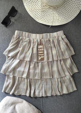 Легкая ярусная юбка