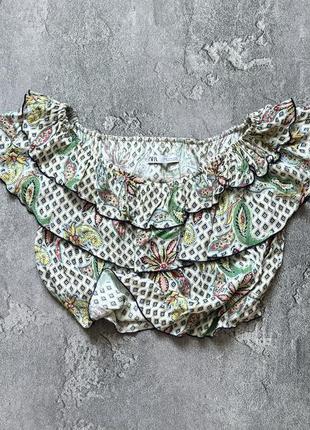 Zara m женская цветная блузка майка топ футболка легкая