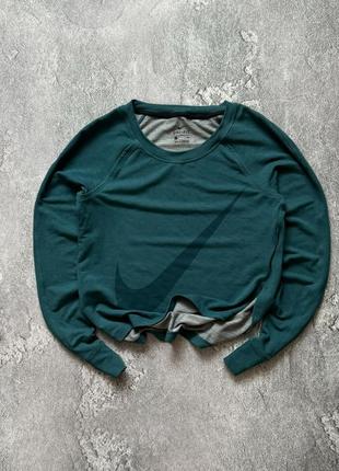 Nike s big logo swoosh женская бег лого свиш найк свитшот спортивная кофта лонг слов