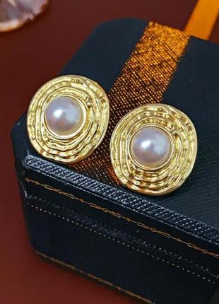 Сережки женские бижутерия жемчужинка