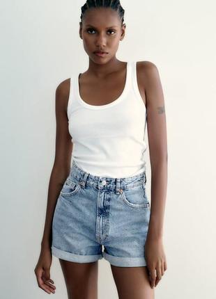 Шорти мом блакитні 34 36 38 mom zara 6164/151