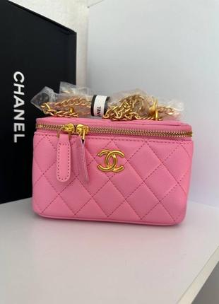 Сумка в стиле шанель розовая chanel pink