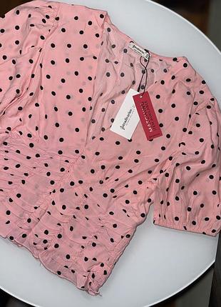 Розпродаж блузка блуза топ в горох футболка в принт stradivarius не zara