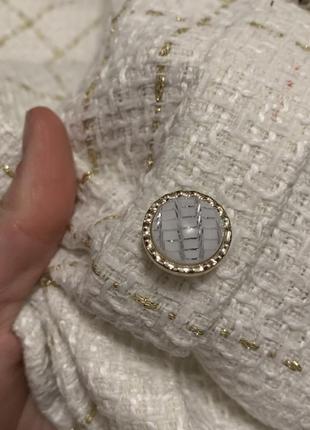 Молочна твідова сукня сарафан у клітинку3 фото