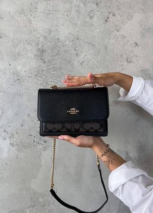 Жіноча сумка coach black шкіра2 фото