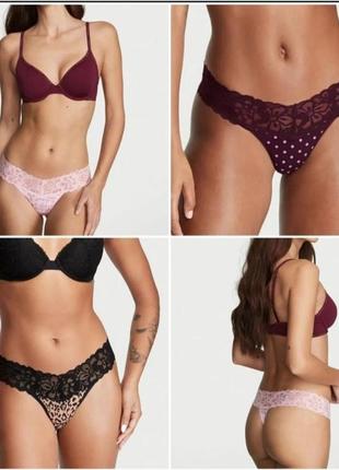 Трусики стрінги бікіні мереживо victoria's secret