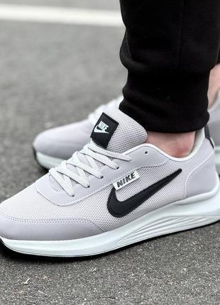 Кроссовки мужские nike, сетка, серые