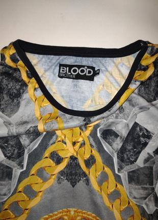 Сіра футболка ланцюги леви британський бренд blood brother2 фото