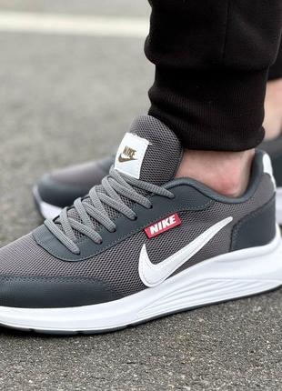 Кроссовки мужские nike, сетка, темно серый
