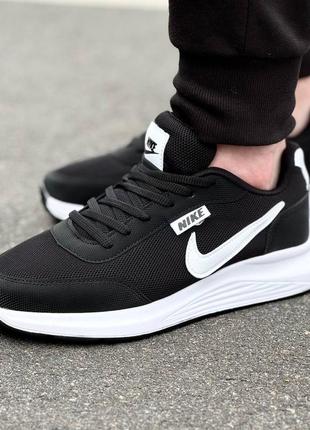 Кроссовки мужские nike, сетка, черные