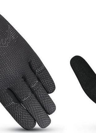 Велорукавиці prox long edition gel pro, air vent, touch, сірий-чорний (a-pz-0877) — xs
