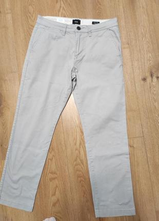 Брюки брюки мужские свет серые c&a прямые casual slim fit man, размер m