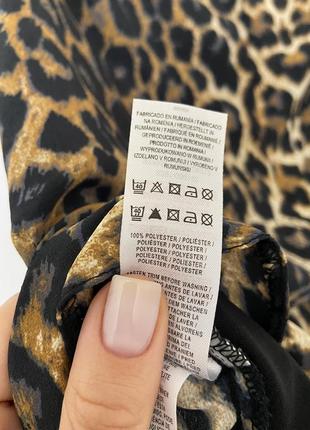 Легкая стильная леопардовая юбка, с воланами, трендовая юбка свободный фасон, короткая юбочка леопард, анималистический принт4 фото