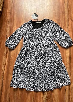 Сукня шифонова в квіточку нова коротка