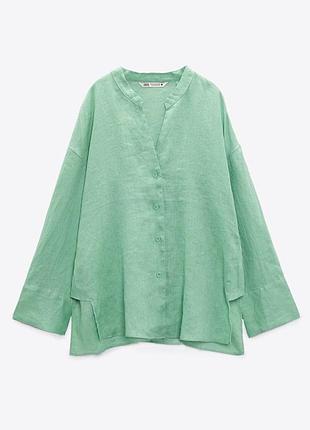 Стильная льняная рубашка zara