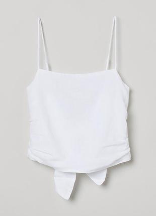 Новый льняной топ h&m