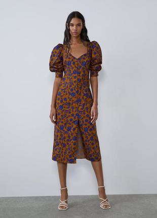 Zara сукня міді бавовна, s
