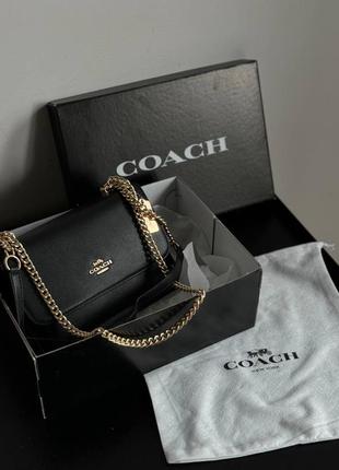 Жіноча сумка coach mini klare crossbody total black1 фото