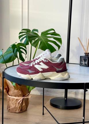 Кросівки new balance 9060 washed burgundy3 фото