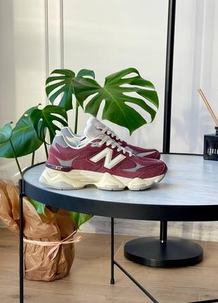 Кросівки new balance 9060 washed burgundy5 фото