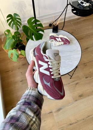 Кросівки new balance 9060 washed burgundy2 фото