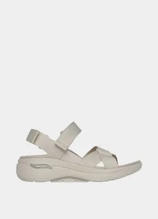 Жіночі босоніжки skechers / оригінальні босоніжки бежевого кольору