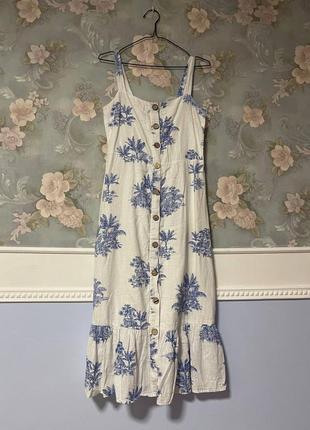 Сукня плаття у квітковий принт муслін1 фото