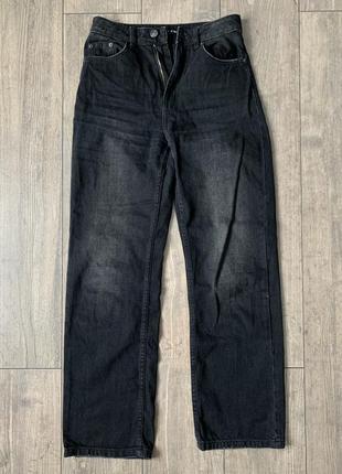 Чорні класичні джинси прямого крою1 фото
