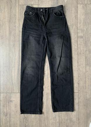 Чорні класичні джинси прямого крою4 фото