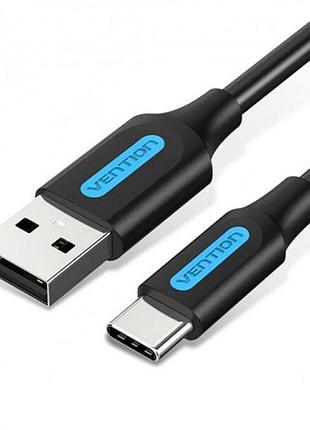 25 см, кабель vention usb type c 3a, зарядка і передача даних