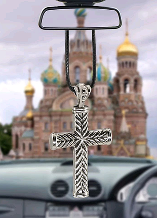 Стильна підвіска "крест" на дзеркало в авто