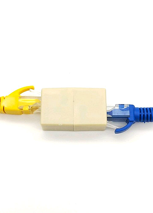 1 шт., конектор rj45, з'єднувач для кабелю ethernet мережі lan,