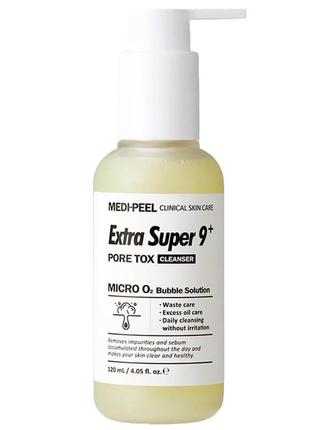 Medi-peel extra super 9 plus pore tox cleanser гель для глубокого очищения кожи и сужения пор