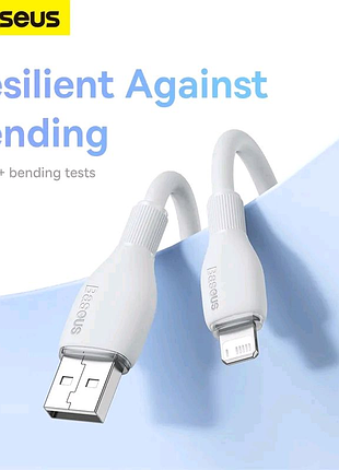 Кабель baseus 20 вт usb type a to apple lightning, 1.2 м, white
