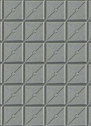 Самоклеюча декоративна 3d панель квадрат срібло 700x700x8мм (177) sw-00000188