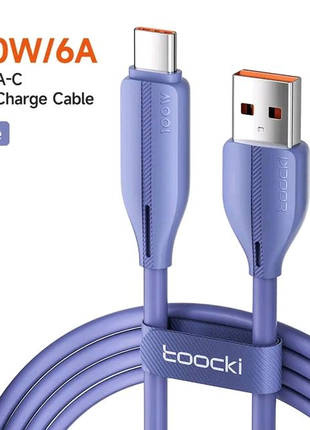 Toocki кабель 100w, usb a to type c, purple