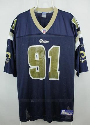 Футболка джерсі reebok nfl st louis rams 91# little home jersey shirt