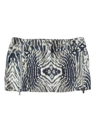 Спідниця джинсова для жінки h&m 0207082-9  34 (xs) чорно-білий