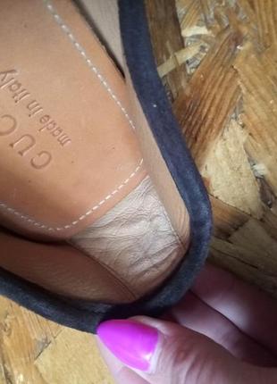 Шкіряні замшеві оригінальні мокасини туфлі лофери gucci8 фото