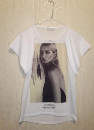 Белая футболка zara
