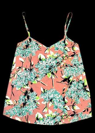 Брендовая красивая майка топ topshop принт цветы этикетка