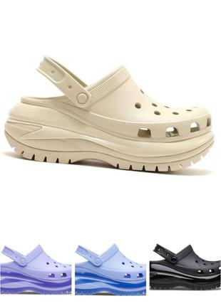 Крокси classik mega crush bone w6 w7 w8 w9 розміри crocs 36 37 38 39 шльопки сабо крокс