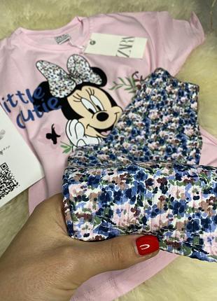 Костюмчик с велосипедками для девочки